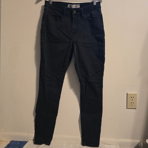 Signature by Levi Strauss Mid Rise Skinny Jeans Womens 10L Black Stretch Denim - Picture 2 of 7